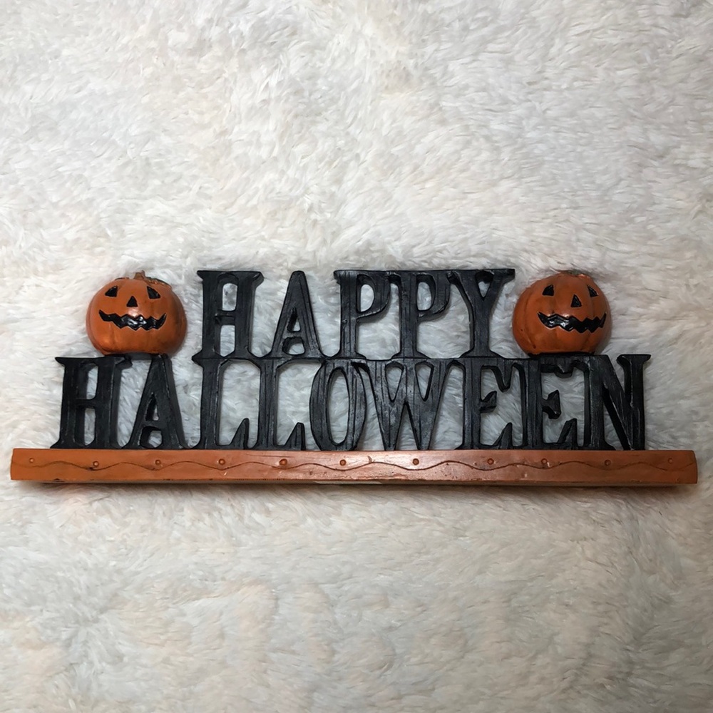 🎃 HAPPY HALLOWEEN Wooden Sign 🎃 NWT 16” 🎃